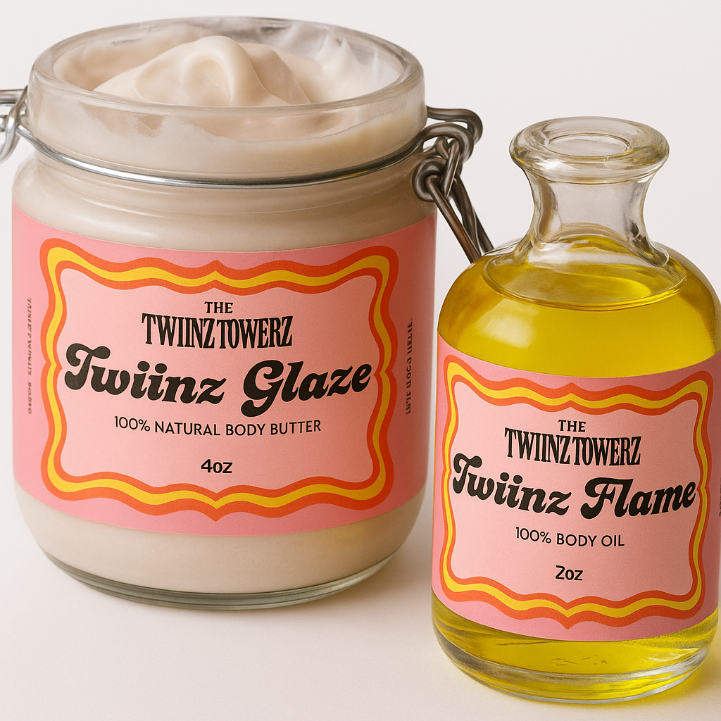 Twiinz Towerz "Twiinz Flame" Body Butter & Oil Combo